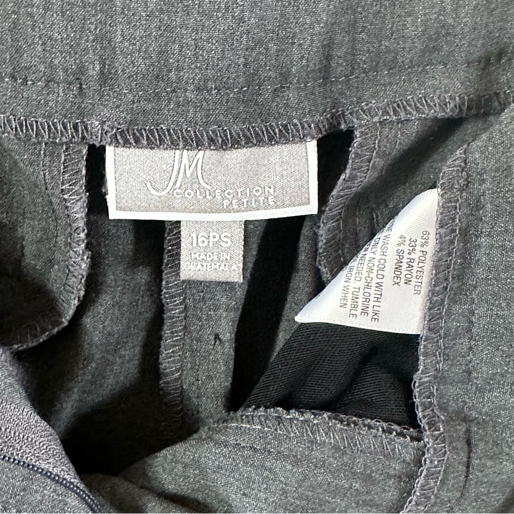 JM Collection Grey Dressing Pants – Size 16P – Preowned Excellent Condition - Picture 3 of 4